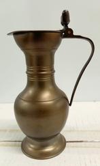 Tinnen karaf met deksel Merkteken Engel en letters J V W, Antiek en Kunst, Antiek | Tin, Ophalen of Verzenden