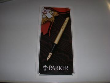 MOOIE uitvouwfolder van Parker pennen rond 1975 beschikbaar voor biedingen