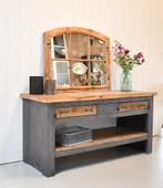 Industrieel dressoir, vintage dressoir, werkbank industrieel, Antiek en Kunst, Ophalen of Verzenden