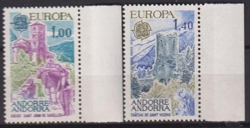 Andorra 1977 EUROPA Ruïnes met TAB, Postzegels en Munten, Postzegels | Thematische zegels, Postfris, Plaats of Gebouw, Ophalen of Verzenden