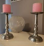 Zilverkleurige kandelaars, Ophalen, Overige kleuren, 25 tot 50 cm, Zo goed als nieuw