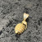 14 karaat gouden hanger granaatwerper nieuw, Ophalen of Verzenden, Zo goed als nieuw, Goud, Kruis of Symbool