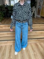 Zwart/wit blouse lange mouw Loavies maat S, Zwart, Ophalen of Verzenden, Loavies, Maat 36 (S)