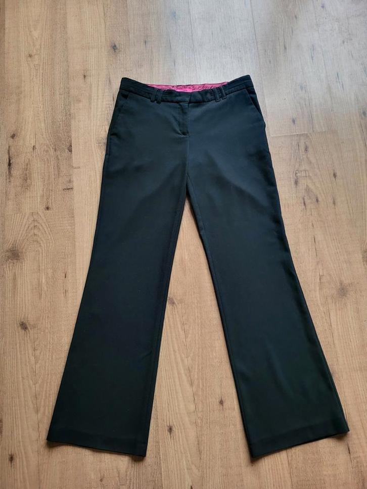 Vanilia zwarte pantalon met wijde pijpen - Maat S, Kleding | Dames, Broeken en Pantalons, Zo goed als nieuw, Maat 36 (S), Zwart