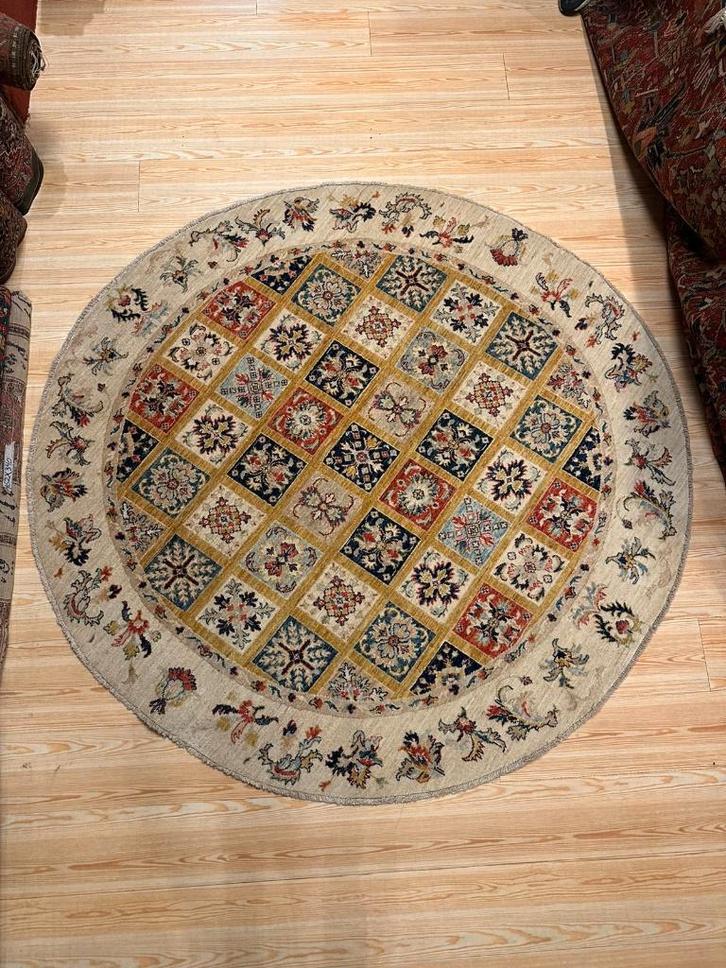 Round Perzisch Ziglar Tapijt 190 Ø (diameter), Huis en Inrichting, Stoffering | Tapijten en Kleden, Nieuw, 150 tot 200 cm, 150 tot 200 cm