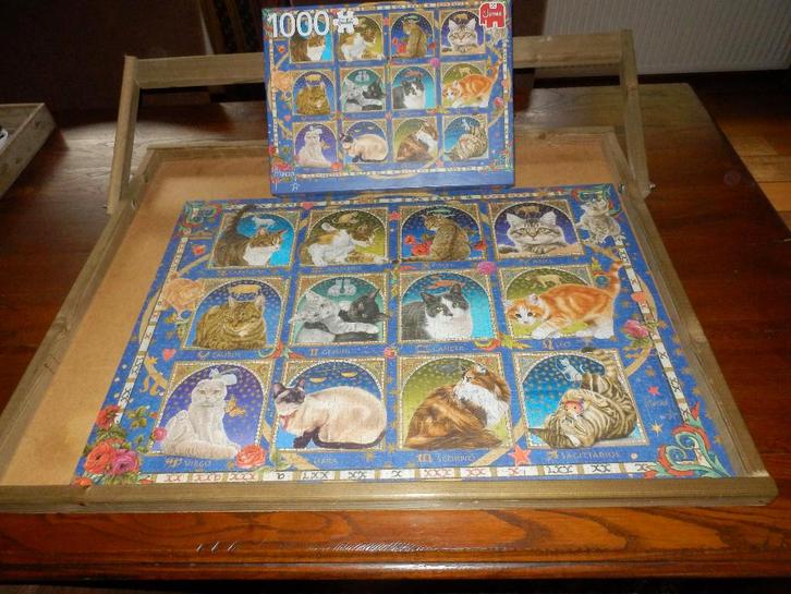 Jumbo legpuzzel Francien's Katten Horoscoop::::1000 stukken., Hobby en Vrije tijd, Denksport en Puzzels, Zo goed als nieuw, Legpuzzel