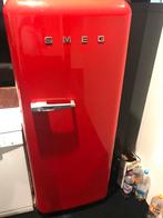 Rode smeg koelkast, 200 liter of meer, Zo goed als nieuw, Met vriesvak, 160 cm of meer