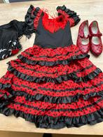 Spaanse jurk 4-6 jr met schoentje en cape, Kinderen en Baby's, Carnavalskleding en Verkleedspullen, Zo goed als nieuw, Ophalen