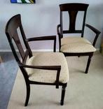 Eetkamerstoelen met leuning, Huis en Inrichting, Stoelen, Ophalen, Hout, Gebruikt, Twee
