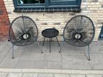 Tuin draadstoelen met tafeltje., Tuin en Terras, Ophalen, Zo goed als nieuw, Kunststof