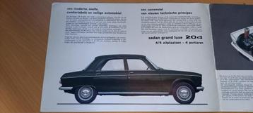 'Brochure Peugeot 204, 1965 beschikbaar voor biedingen