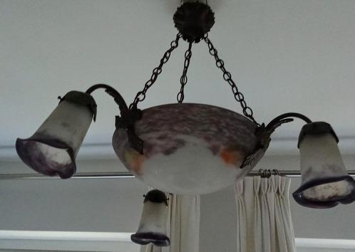 Jugendstil hanglamp Noverdy France, Antiek en Kunst, Antiek | Lampen, Ophalen of Verzenden