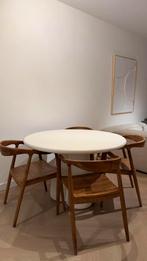 Eettafel Boaz Japandi style - 120x120x75 cm, Huis en Inrichting, Tafels | Eettafels, Ophalen, Zo goed als nieuw, Rond, 100 tot 150 cm