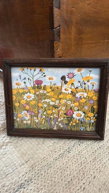 Vintage antroposofische prent in lijst Stina Sunesson 1977 beschikbaar voor biedingen