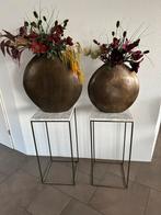 2 stuks pilaar marmer en goud, Huis en Inrichting, Woonaccessoires | Zuilen en Pilaren, Ophalen, Zo goed als nieuw