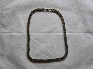 Zilverkleurig halssnoer met Gourmet schakel - 44 cm beschikbaar voor biedingen