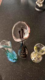3 vazen max verboeket kristal unie maastrichts glas, Antiek en Kunst, Ophalen of Verzenden