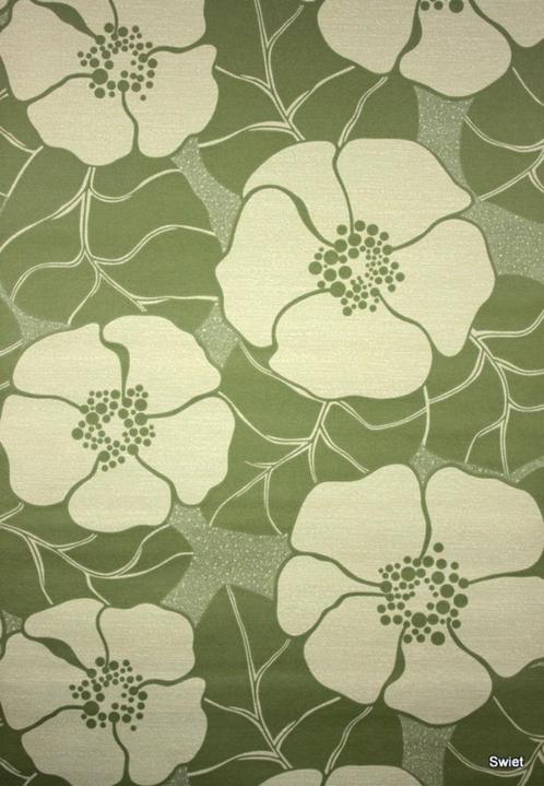 9855 Vintage retro jaren 70 bloemen behang behangpapier, Huis en Inrichting, Stoffering | Behang, Verzenden