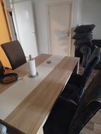 Eettafel met 4 stoelen, Ophalen, Zo goed als nieuw, Modern, 4 tot 6 stoelen