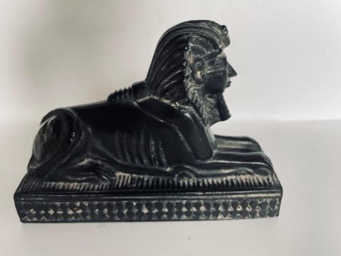 Klein zwart beeldje figuur sfinx Gizeh.. Standbeeld Egypte, Verzamelen, Beelden en Beeldjes, Zo goed als nieuw, Overige typen
