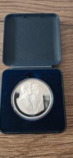 Zilveren Huwlijks penning Willem en maxima 2002, Postzegels en Munten, Penningen en Medailles, Ophalen of Verzenden, Zilver, Nederland