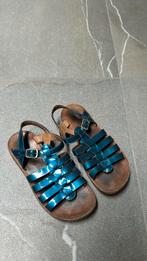 POM D’API | Schattige metallic blauwe sandaaltjes | Maat: 33, Schoenen, Meisje, POM D’API, Gebruikt