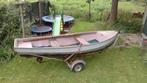 Stalen roeiboot incl. trailer en BBM., Watersport en Boten, Ophalen, Gebruikt, Staal, Met aanhanger of trailer