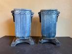 set Art Deco 1920 Gietijzeren emaille Vazen Tuinvazen Frans, Antiek en Kunst, Ophalen of Verzenden