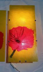 (6) vintage IKEA GYLLEN klaproos Julia Treutiger 1990s, Huis en Inrichting, Lampen | Wandlampen, Ophalen, Zo goed als nieuw, Glas