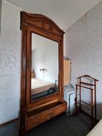 Antieke kledingkast met spiegel, Huis en Inrichting, Gebruikt, 50 tot 100 cm, 150 tot 200 cm, Met deur(en)
