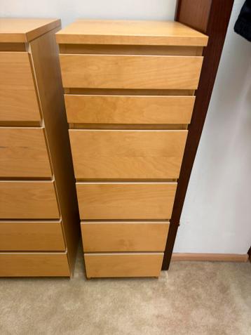 Malm smal kastje Ikea met spiegel - afbeelding 1