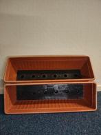 2x Bloembak/Plantenbak (Bruin), Kunststof, Gebruikt, Minder dan 30 cm, .