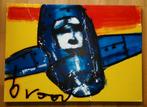 Artprint op canvas Herman Brood Blue plane 50x70 cm, Ophalen of Verzenden