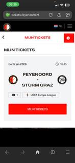 Ticket feyenoord, Tickets en Kaartjes, Eén persoon