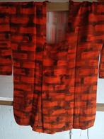 Traditionele Japanse Kimono hoari jasje red black, Ophalen of Verzenden