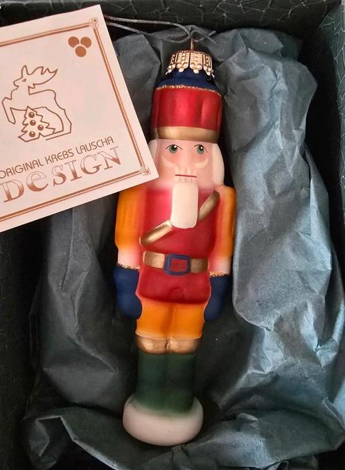 Glazen notenkraker  kerst ornament Krebs glas Lauscha, Diversen, Kerst, Zo goed als nieuw, Verzenden