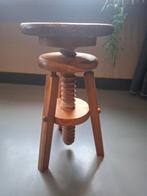 Aranaz draaibare grenen houten kruk, Huis en Inrichting, Barkrukken, Gebruikt, In hoogte verstelbaar, 60 tot 90 cm, Ophalen of Verzenden