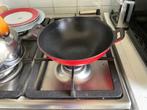 Gietijzeren wok, Huis en Inrichting, Keuken | Potten en Pannen, Ophalen, Zo goed als nieuw, Gietijzer, Wok