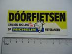 sticker oud Michelin fiets banden bibendum fietsbanden retro, Ophalen of Verzenden, Zo goed als nieuw, Bedrijf of Vereniging