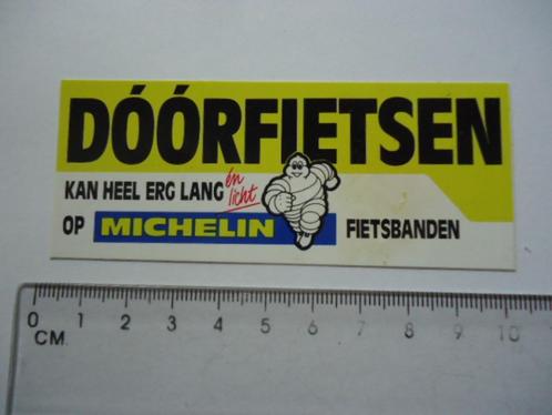 sticker oud Michelin fiets banden bibendum fietsbanden retro, Verzamelen, Stickers, Zo goed als nieuw, Bedrijf of Vereniging, Ophalen of Verzenden