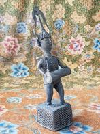 Mooi antiek brons beeldje uit India van man met trommel., Ophalen of Verzenden