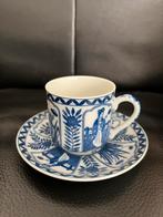 Lange Lijs mokka/espresso kopje met schotel demitasse, Ophalen of Verzenden