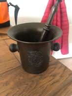 Antieke Bronzen Vijzel met Stamper, Ophalen, Brons