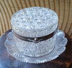 Antiek kristal box / doos / sieraden kist, Ophalen of Verzenden