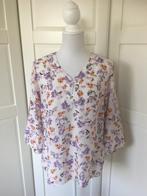 Atlas zgan witte vogeltjes bloemen print blouse 36/38 M, Kleding | Dames, Maat 38/40 (M), Wit, Ophalen of Verzenden, Zo goed als nieuw