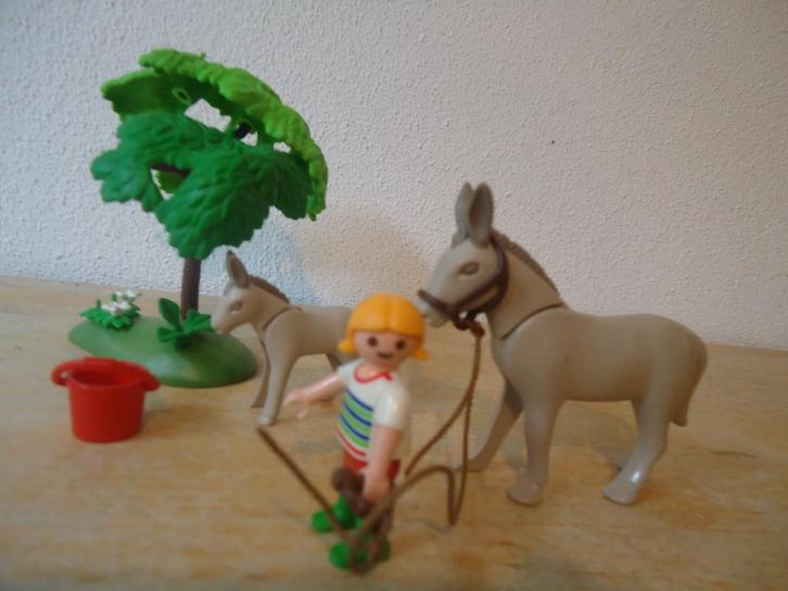 Lief setje van Playmobil 4187 ezel met veulen, Kinderen en Baby's, Speelgoed | Playmobil, Zo goed als nieuw, Complete set, Ophalen of Verzenden