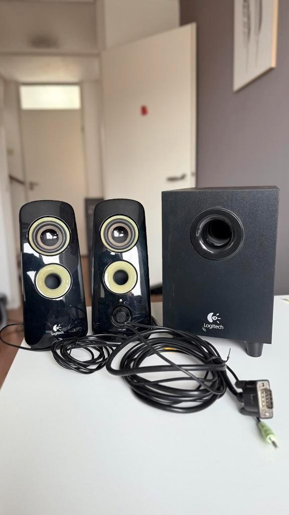 Logitech Z323 Speakersystem 2.1 met subwoofer, Computers en Software, Pc speakers, Gebruikt, Audiokanaal 2.1, Ophalen of Verzenden