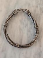 Schitterend 3 ineen gevlochten verstrengelde armband, zilver, Ophalen of Verzenden, Zo goed als nieuw, Zilver, Zilver