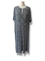 Taifun zwarte jurk met witte print maat 44, Kleding | Dames, Verzenden, Zwart, Maat 42/44 (L), Zo goed als nieuw