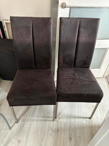 4 zwarte eetkamer stoelen